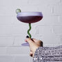 Tease Me Frosted Cocktail Glass Purple + Green, thumbnail 1 of 6