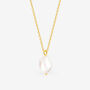 Baroque Pearl Pendant Necklace 18ct Gold Plated, thumbnail 3 of 4