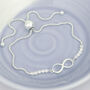 Sterling Silver And Crystal Infinity Slider Bracelet, thumbnail 2 of 3