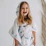 Baby Muslin Hooded Cape Poncho Whale Baby Gift, thumbnail 1 of 12
