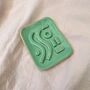 Geometric Mint Ceramic Soap Dish, thumbnail 1 of 2