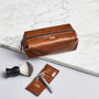 Personalised Leather Shaving Kit Bag And Razor Cover, thumbnail 5 of 9