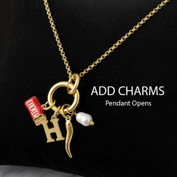 Women’s Statement Chain Necklace With Clasp For Charms In 18k Gold, 2 of 5