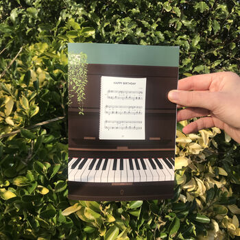 Piano Music Birthday Card | Sheet Music Card, 8 of 8