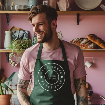 Personalised Baker's Apron With Name: Custom Gift, 2 of 12