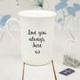 Personalised Romantic Pun Bone China Mug, thumbnail 12 of 12