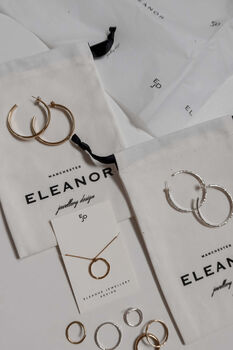 Handmade Hammered Silver Or Gold Rebecca Hoops, 4 of 5