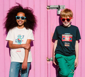 Boombox Retro Positivity Unisex Kids T Shirt, 3 of 7