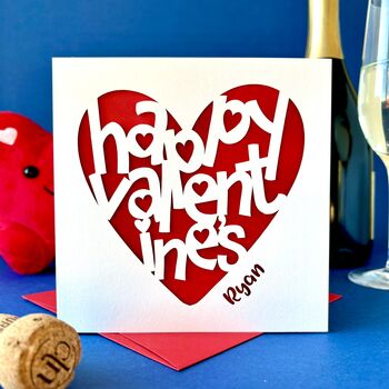 Papercut Personalised Valentine's Card, 2 of 4