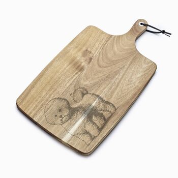 Personalised Bichon Frise Engraved Acacia Serving Board, 11 of 11
