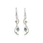 Molten Sterling Silver Pearl And Topaz Drop Earrings, thumbnail 4 of 8