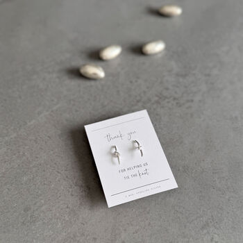 Thank You Bridesmaid Sterling Silver Bar Knot Earrings, 2 of 9