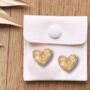 Crystal Style Heart Earrings In Velvety Gift Pouch, thumbnail 4 of 4