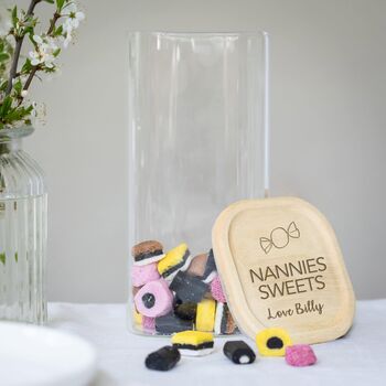 Personalised Engraved Lid Glass Sweetie Jar, 2 of 2