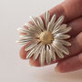 Statement Daisy Gold And Silver Brooch, thumbnail 2 of 8