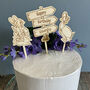 Personalised Rabbit And Duck Cake Topper Set Christening Birthday, thumbnail 5 of 5