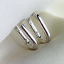 Sterling Silver Rectangle Hoop Earrings, thumbnail 4 of 7