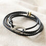 Men's Personalised Double Cord Wrap Bracelet, thumbnail 3 of 8