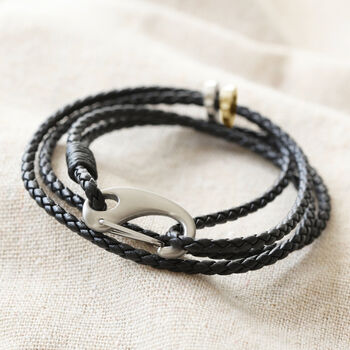 Men's Personalised Double Cord Wrap Bracelet, 3 of 8
