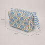 Handcrafted Block Print Quilted Makeup Bag, thumbnail 2 of 7