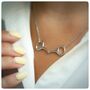 Personalised Snaffle Bit Necklace, Silver Or Gold, thumbnail 7 of 12