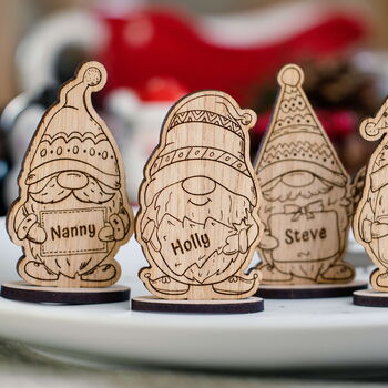 Personalised Wooden Gonk Christmas Place Names, 2 of 5
