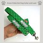 Green Polka Dot Dog Collar And Lead Set, thumbnail 1 of 7