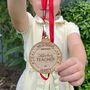 Personalised Outstanding Teacher Medal Thank You Gift, thumbnail 5 of 5