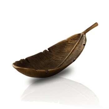Silver Brass Leaf Shaped Serving Dish, 3 of 3