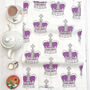 Personalised Crown Design Linen Tea Towel, thumbnail 1 of 5