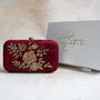 Aashiq Maroon Velvet Floral Clutch, thumbnail 6 of 6