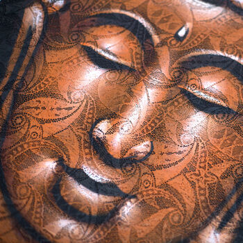 Buddha Painting Copper Brocade Detail, 3 of 6