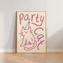 Party Cat Funny Cat Doodle Wall Art Print, thumbnail 8 of 10