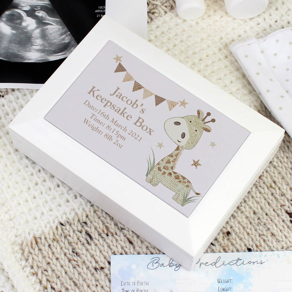 Personalised Cute Baby Boy Keepsake Box By Uniqueful