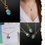 Labradorite Hoop Earrings And Necklace, thumbnail 5 of 11