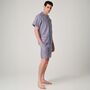 Men's 'Red Pop' Stripe Crisp Cotton Short Pyjama Set, thumbnail 2 of 4