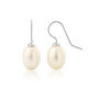 Gloucester Freshwater Pearl Silver Gold Drop Earrings, thumbnail 2 of 5