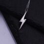 Sterling Silver Tiny Little Lightning Bolt Pendant Necklace, thumbnail 2 of 12