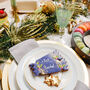 Personalised Navy Christmas Cracker Biscuit, thumbnail 3 of 4