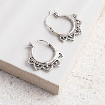 Sterling Silver Kenitra Hoops, 2 of 4