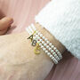 Personalised Bridesmaids Pearl Charm Bracelet, thumbnail 2 of 9