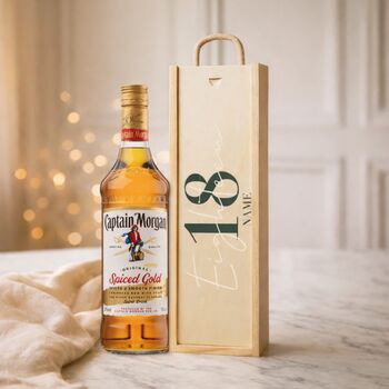 Personalised 18th Birthday Rum Gift Set With Custom Lid, 2 of 11