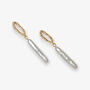 Shinju 18 K Gold Plating Real Pearl Drop Earrings, thumbnail 2 of 3