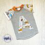 Alpha Zoo Organic Children's Initial Tee Shirt, thumbnail 1 of 5