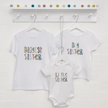 Dots And Dashes Brother Sister Set Of Three T Shirt Set, 4 of 7