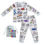 Dinosaur Colour In Pyjamas + 10 Pens Colouring Kit, thumbnail 2 of 12