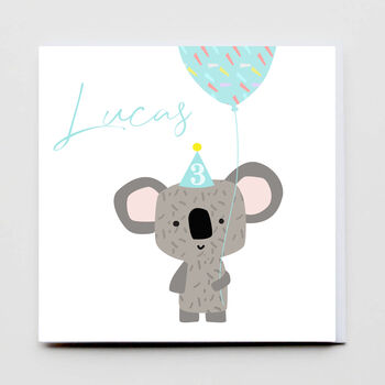 Happy Birthday Super Cute Koala Girl/ Boy Greeting Card, 4 of 6
