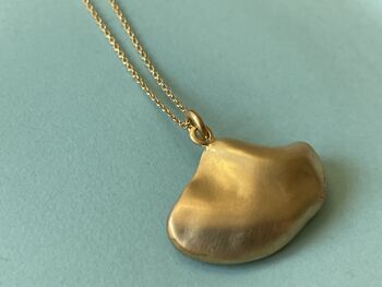 22ct Gold Vermeil Slender Shell Pendant Necklace, 4 of 4