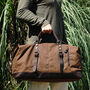 Waxed Canvas Leather Classic Holdall Bag, thumbnail 12 of 12