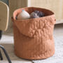 Sweet Tea Brown Organic Cotton Toy Basket, thumbnail 1 of 1